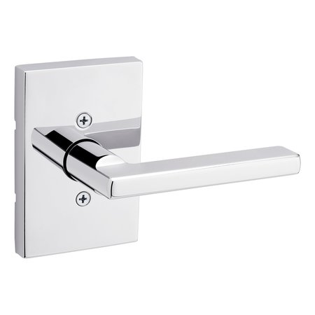 KWIKSET Halifax Lever with Rectangular Rose Half Dummy Door Lock Bright Chrome Finish 788HFLRCT-26